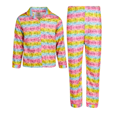 Sweet & Sassy Girl's Flannel Pajamas - 2 Piece Long Sleeve Button Down Shirt and Pajama Pants Set