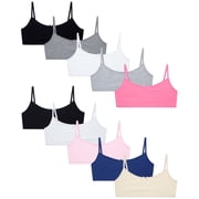Sweet & Sassy Girls Training Bra Cotton Spandex Cami Seamless Training Bra for Girls 10 Pack