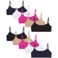 thumbnail image 1 of Sweet & Sassy Girls Cotton Spandex Cami Crop Training Bra (10 Pack), 1 of 6