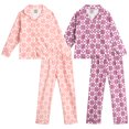 thumbnail image 1 of Sweet & Sassy Girls' Flannel Fleece Pajamas - 4 Piece Long Sleeve Button Down Shirt and Pants Sleepwear Pants Set (4-16), 1 of 7