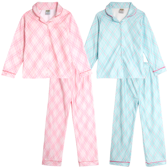 Sweet & Sassy Girls' Flannel Fleece Pajamas 4 Piece Long Sleeve