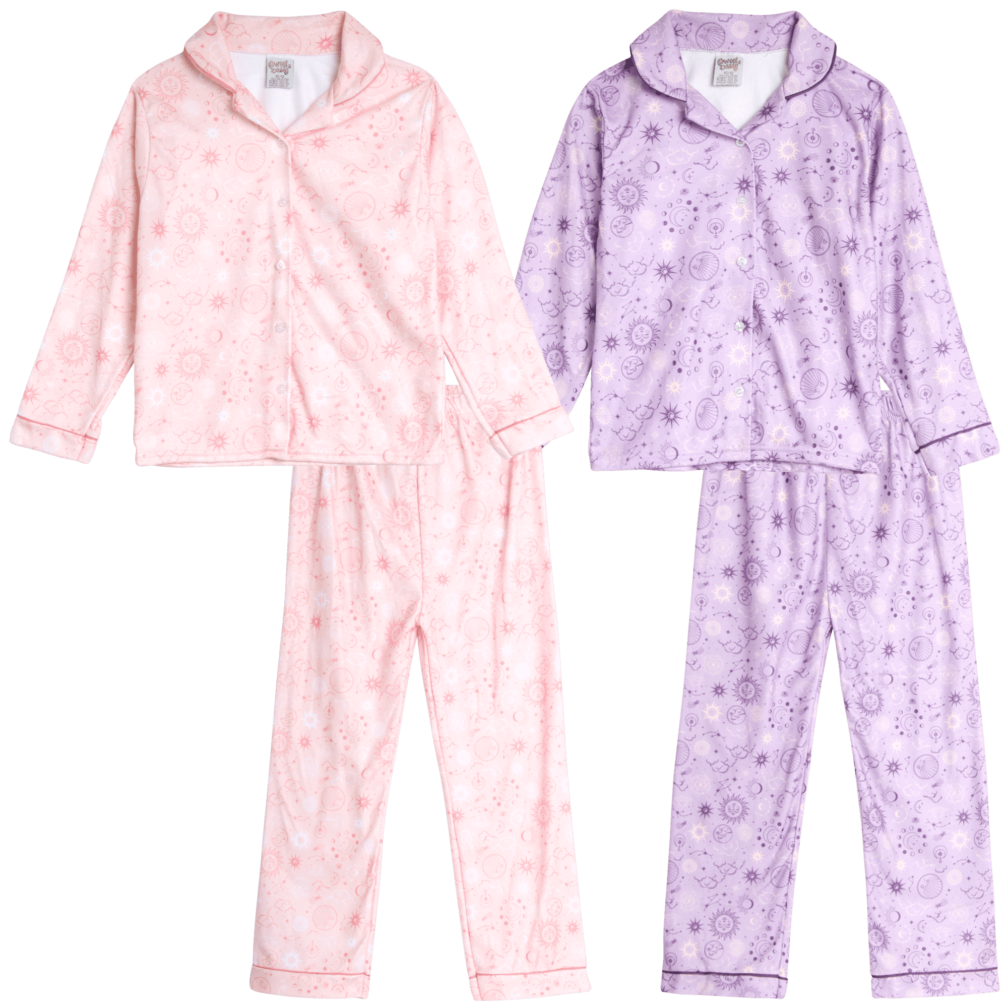 Sweet & Sassy Girls' Flannel Fleece Pajamas 4 Piece Long Sleeve