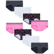 Sweet & Sassy Girls' Seamless Bikini Underwear Panties (8 Pack)