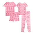 thumbnail image 1 of Sweet & Sassy Girls Pajama Set Super Soft Sleep Shirt and Pajama Pants Scrunchie 4 Piece, 1 of 7
