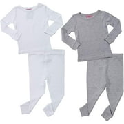 SWEET N SASSY Sweet & Sassy Infant & Toddler Girls' 4-Piece Thermal Underwear Set