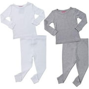 SWEET N SASSY Sweet & Sassy Infant & Toddler Girls' 4-Piece Thermal Underwear Set