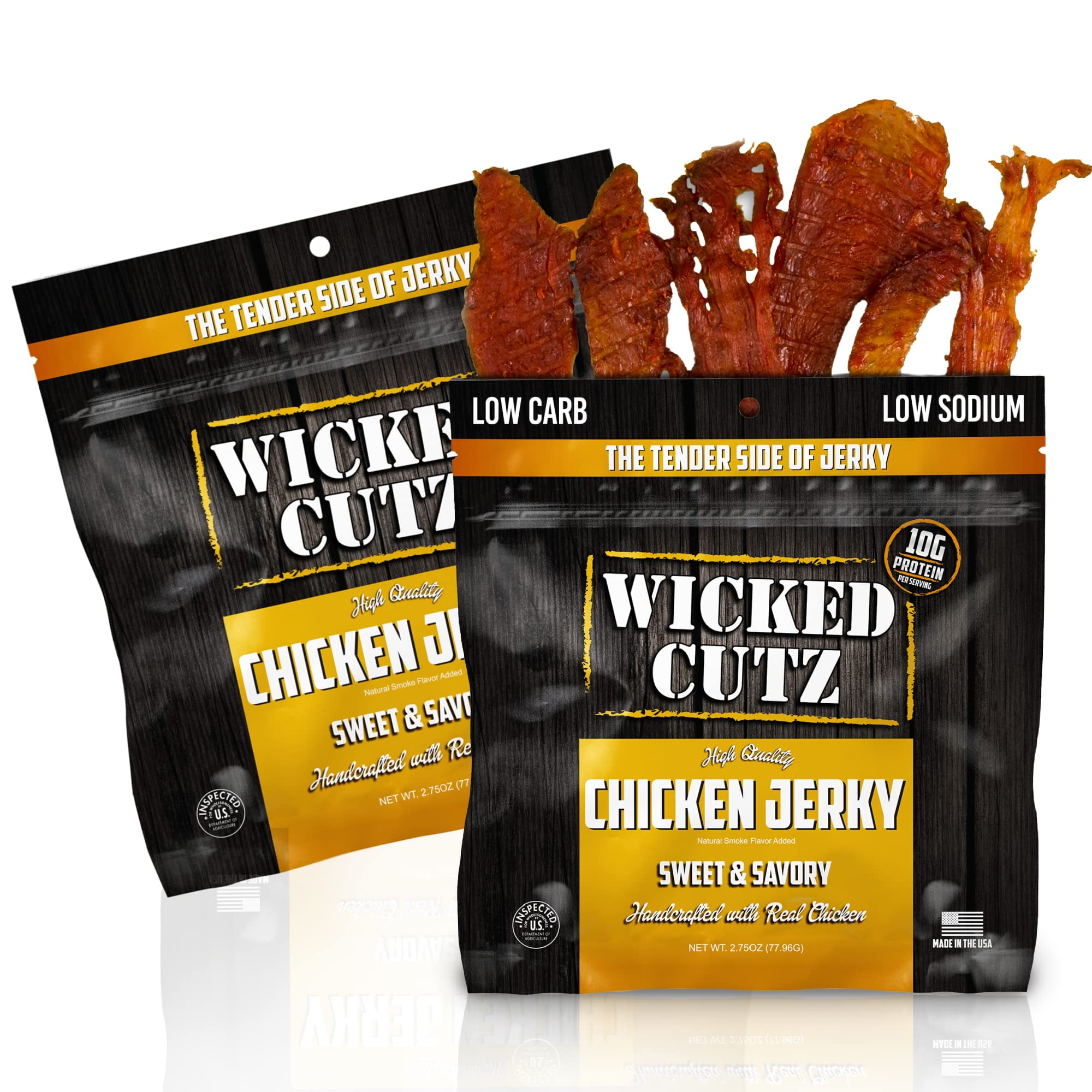 Sweet & Savory Chicken GP27 Jerky Tender, Flavorful, Easy to Chew