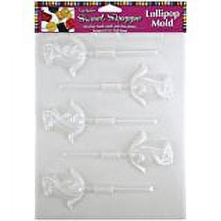 Sweet Shoppe Candy Molds-5 Cavity Christmas Lollipop (Pack of 10)