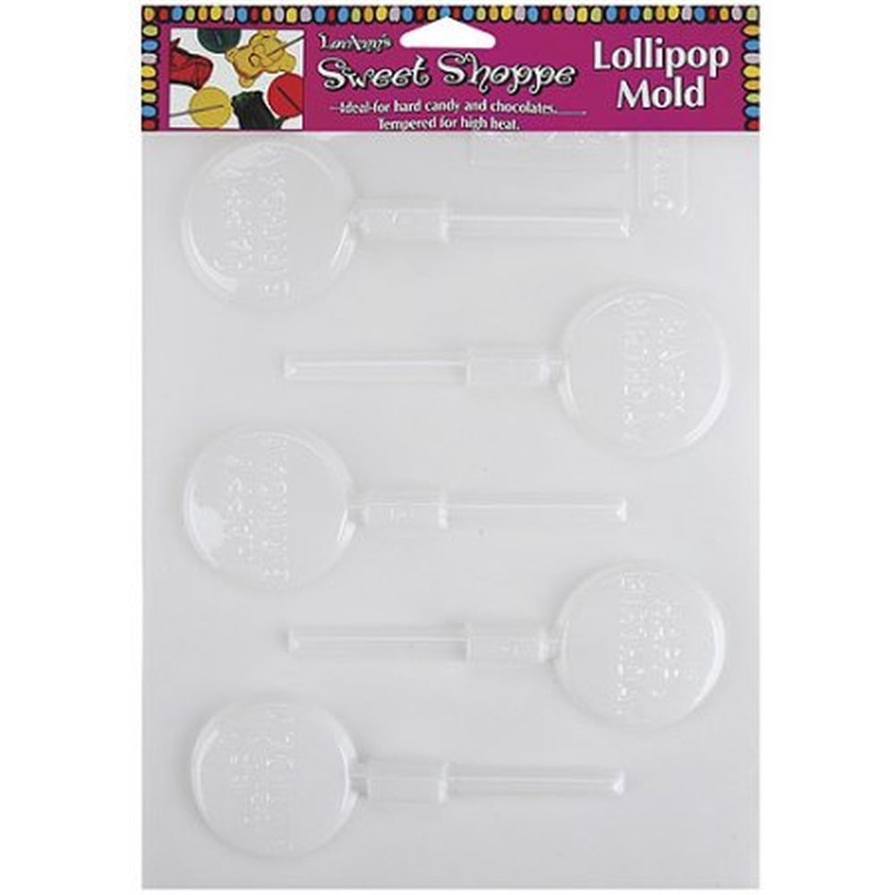 Sweet Shoppe Candy Molds-Happy Birthday Lollipop (Pack of 12)
