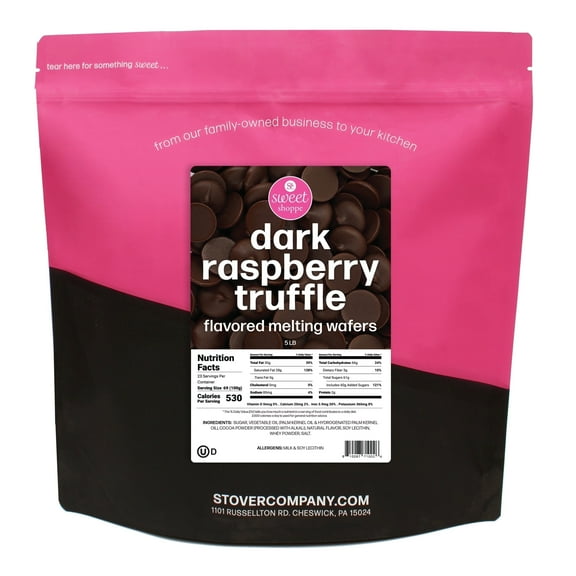 Sweet Shoppe Dark Raspberry Truffle Flavored Melting Wafers, 5 lbs