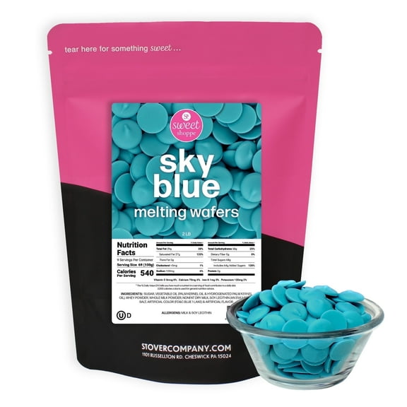 Sweet Shoppe Sky Blue Colored Melting Wafers, 2 lbs