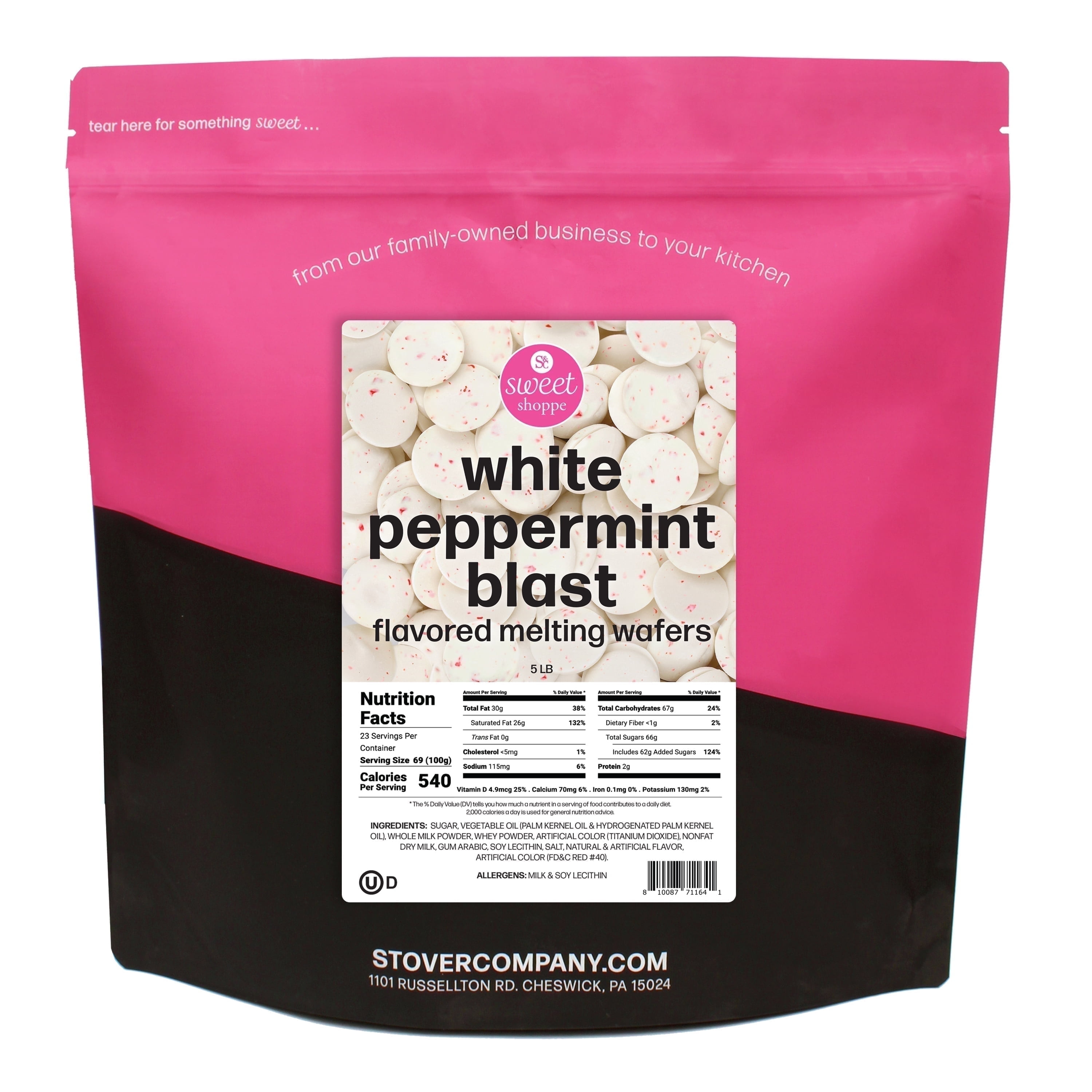 Sweet Shoppe White Peppermint Blast Melting Wafers, 5 lbs