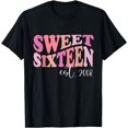 thumbnail image 1 of Sweet Sixteen Est 2008 Cute Birthday Tee For Daughter T-Shirt, 1 of 3