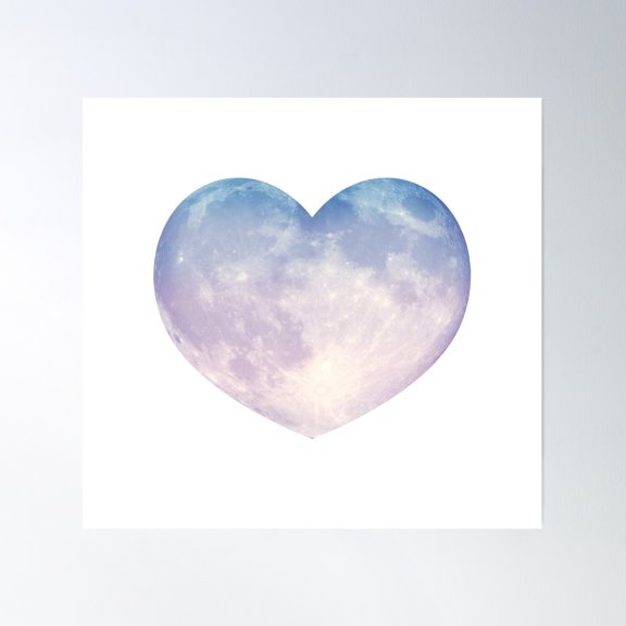 Sweet Sky Moon Poster Wall Art, Modern Wall Decor, 16x16 UNFRAMED
