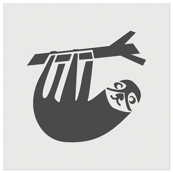 Sweet Sloth Hanging from Tree DIY Cookie Wall Craft Stencil - 3.5 Inch