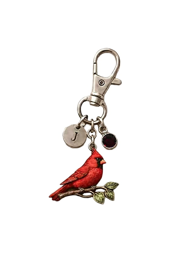 Sweet Small Red Bird Keychain Unique Design Keyring For Decorating Keys Purses Or Luggage