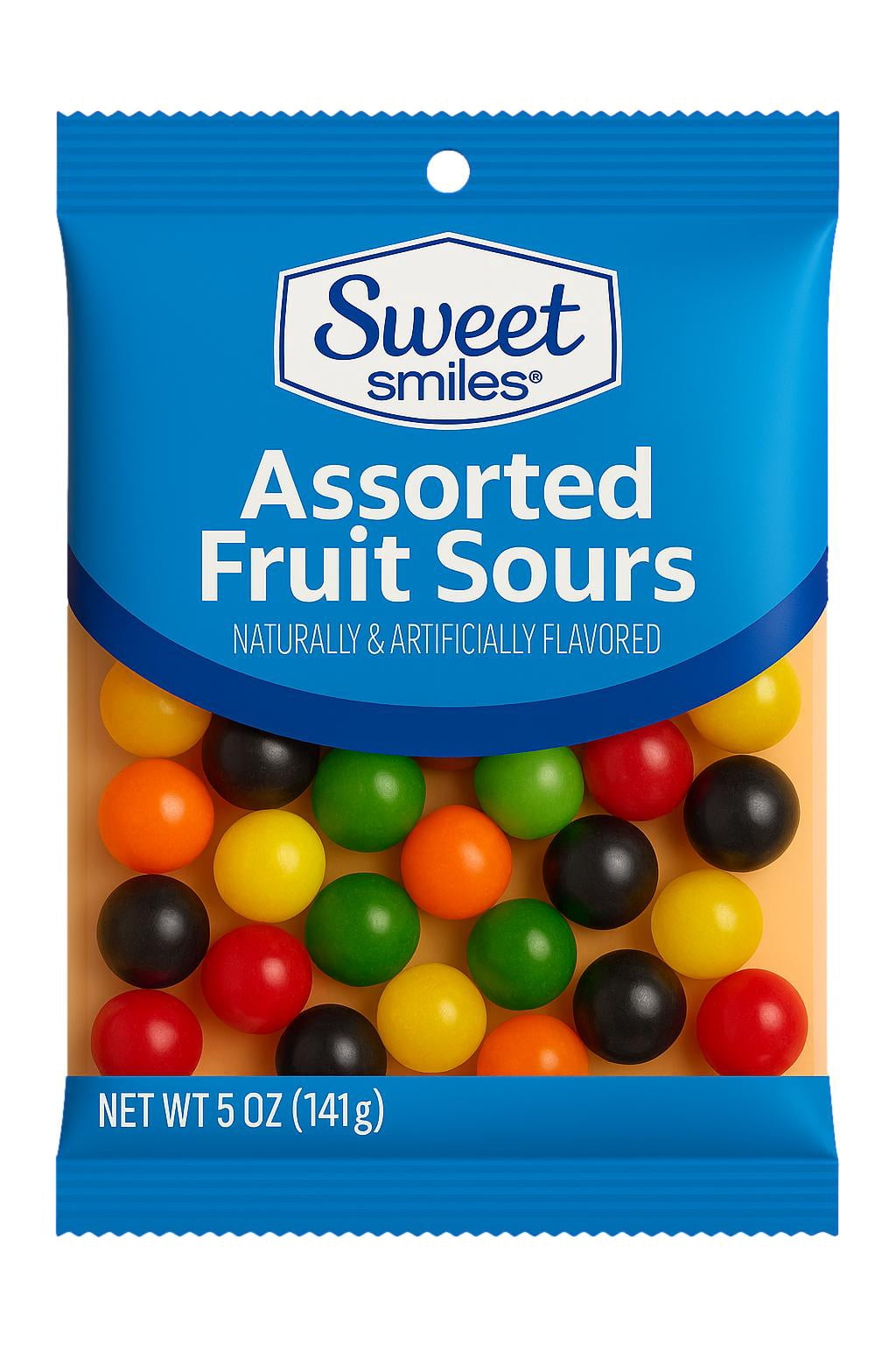 Sweet Smiles Assorted Fruit Sours Candy, 5 oz Bag - Walmart.com