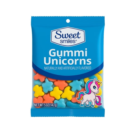 Sweet Smiles Gummi Unicorns Candy, 5 oz Bag