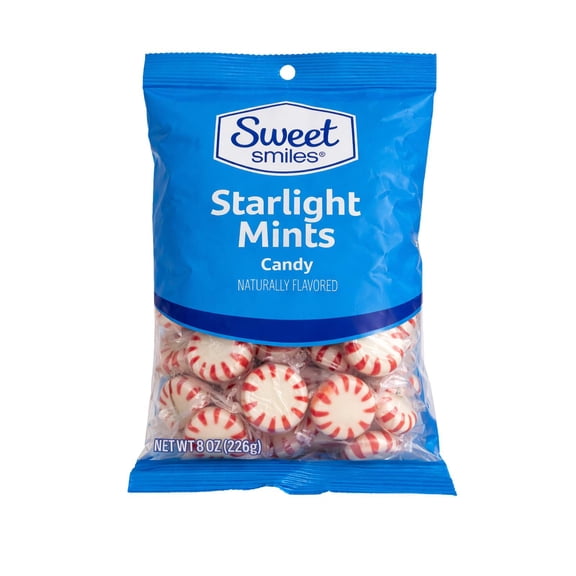 Sweet Smiles Starlight Mints Hard Candy, 8 oz Bag