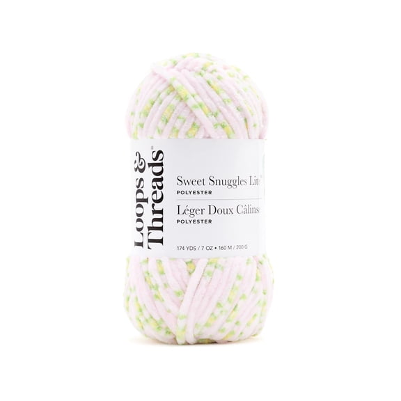 Sweet Snuggles Lite Blossom Yarn by Loops & Threads - Yarn for Knitting - Crochet - Weaving - and Arts & Crafts - Dahlia - Polyester - 7 oz