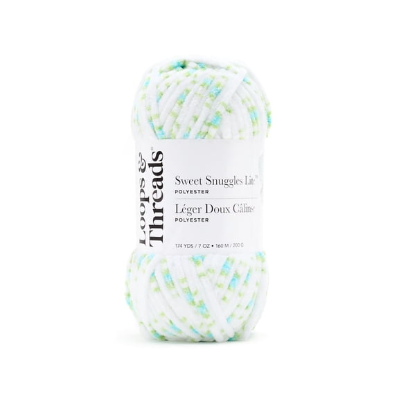 Sweet Snuggles Lite Blossom Yarn by Loops & Threads - Yarn for Knitting - Crochet - Weaving - and Arts & Crafts - Peacock - Polyester - 7 oz