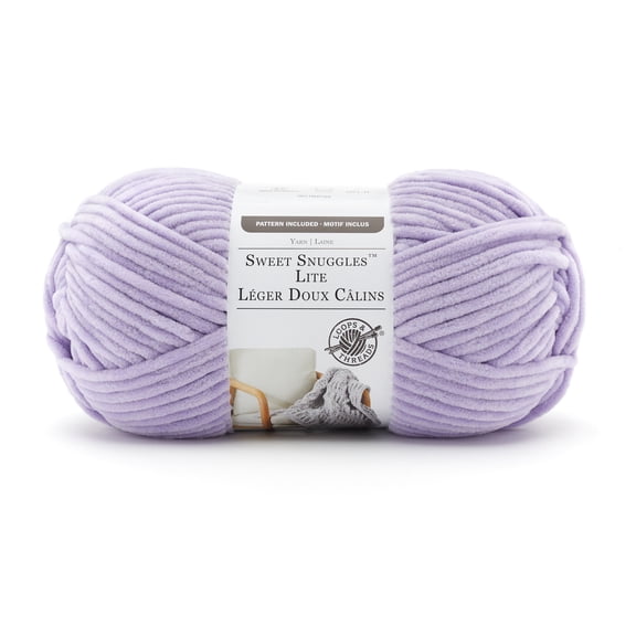 Sweet Snuggles Lite Yarn by Loops & Threads - Yarn for Knitting - Crochet - Weaving - and Arts & Crafts - Purple - Polyester - 8.8 oz