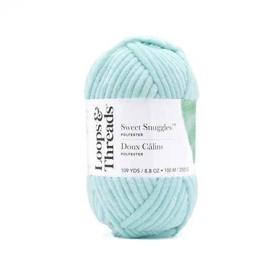 Sweet Snuggles Yarn by Loops & Threads - Yarn for Knitting - Crochet - Weaving - and Arts & Crafts - Blue - Polyester - 8.8 oz