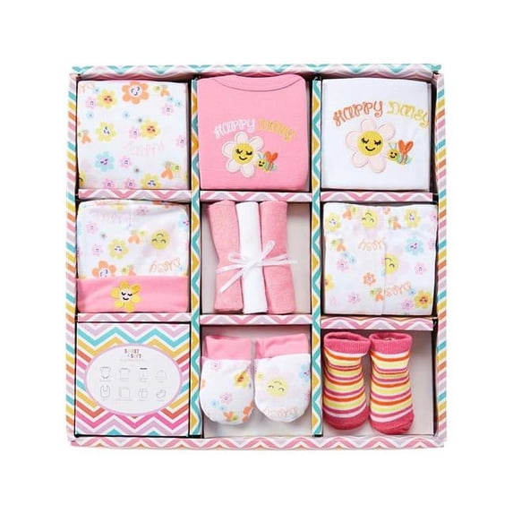 Sweet & Soft 2340379 Newborn 10 Piece Gift Box Set - Happy Daisy - 0-6 Months - Case of 12