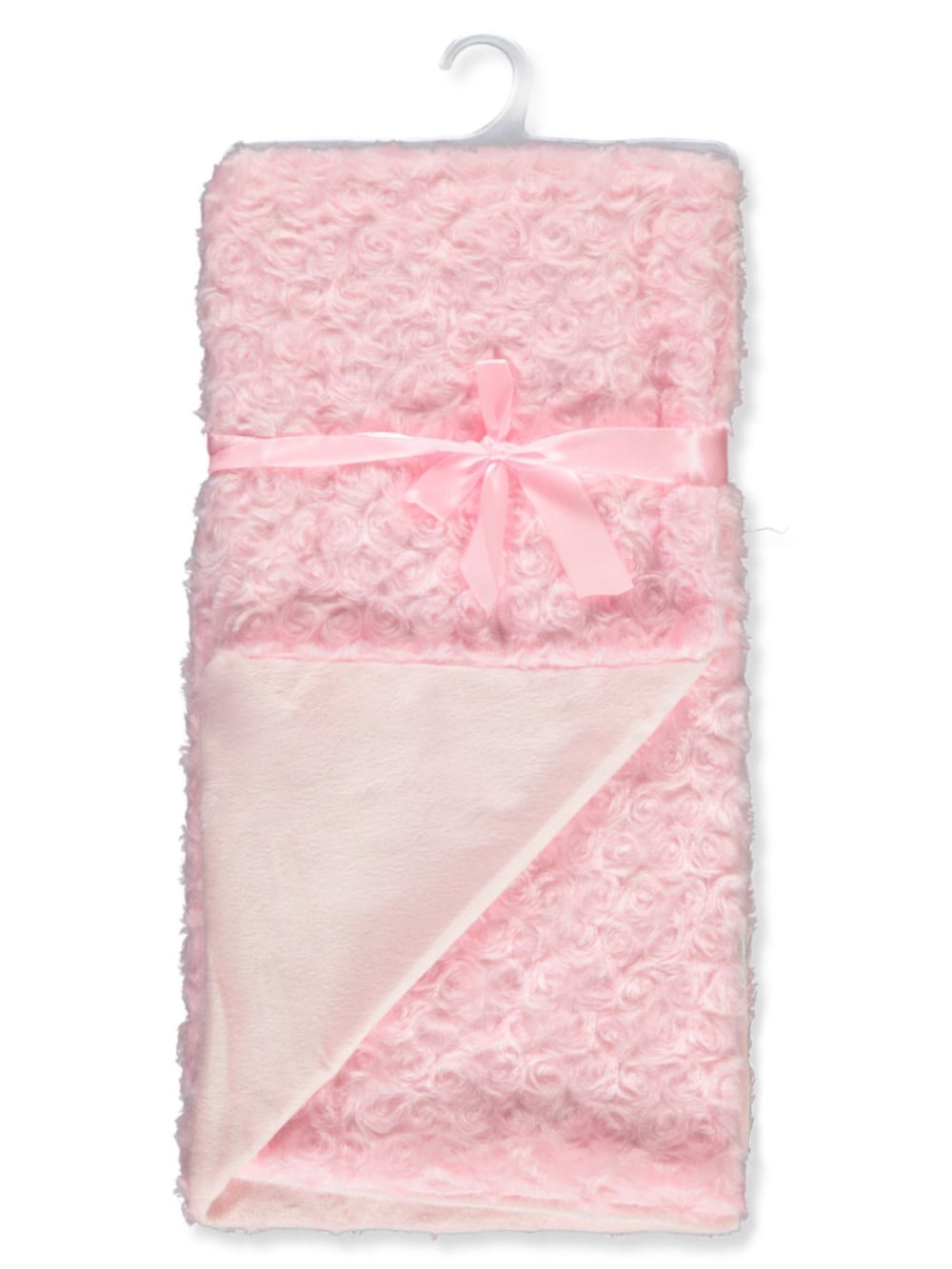 Rosette white plush throw sale