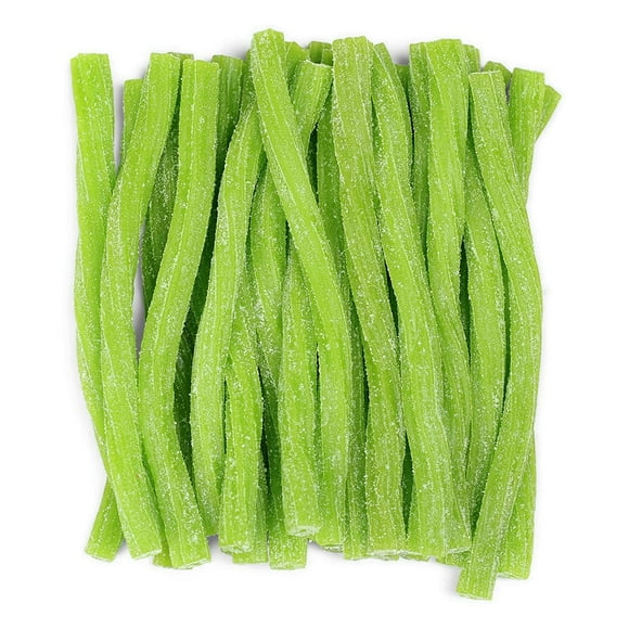 Sweet & Sour Passion Fruit Licorice Sticks by Its Delish, 1 lb Bulk Bag - Chewy Green Passion Fruit Lightly Sour Candy Twists Great Gifts Party Sweets Made in USA, Vegan, Kosher