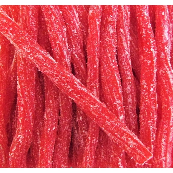 Sweet & Sour Strawberry Licorice Sticks by Its Delish, 10 lbs Bulk Bag Chewy Red Strawberry Lightly Sour Candy Twists Great Gifts Party Sweets Made in USA, Vegan, Kosher