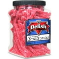 thumbnail image 1 of Sweet & Sour Strawberry Licorice Sticks by Its Delish, 2.5 LBS 40 Oz Jumbo Container Jar  Chewy Red Strawberry Lightly Sour Candy Twists  Great Gifts Party Sweets  Made in USA, Vegan, Kosher, 1 of 7