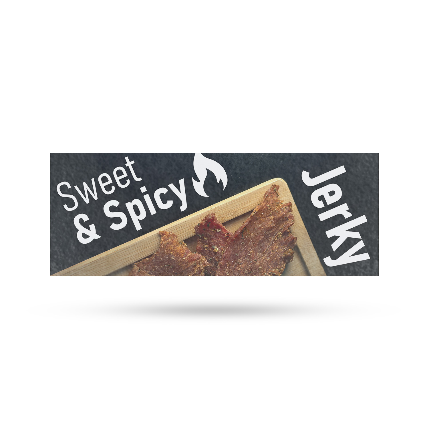 Sweet and Spicy Jerky Vinyl Decal 24 Inch x 9 Inch Weatherproof Heavy ...