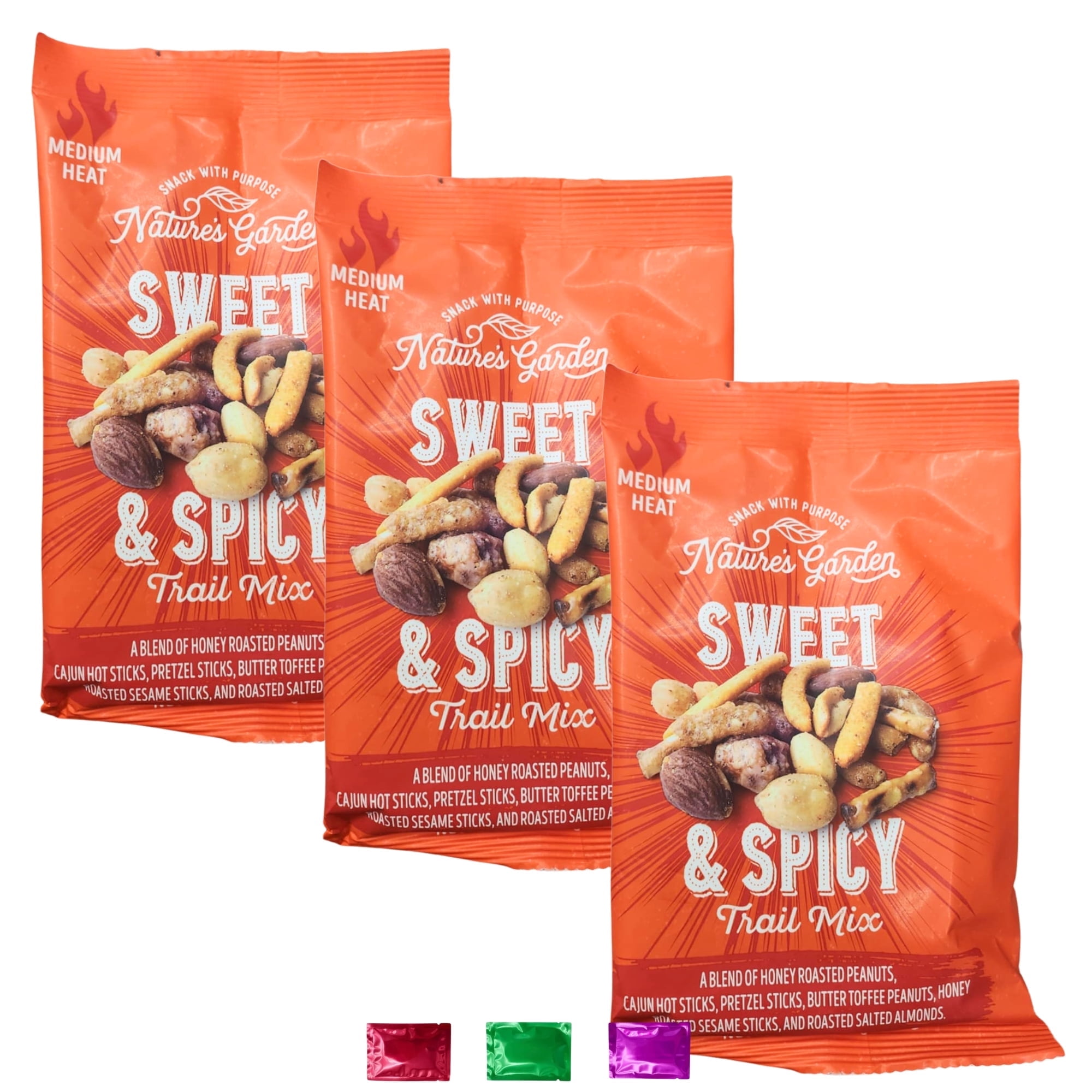 Nature's Garden Sweet & Spicy Trail Mix Snack 4 oz 3 Pack, Healthy Nut ...