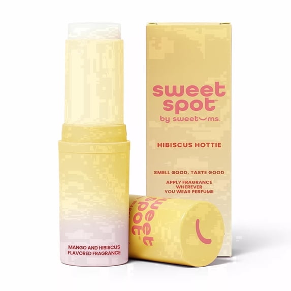 SweetSpot Flavored Solid Perfume Stick, Portable Travel Perfumes for Women, Long Lasting Fragrances, Non Sticky Formula, Natural Ingredients, Fragrance Stick (Mango Hibiscus)