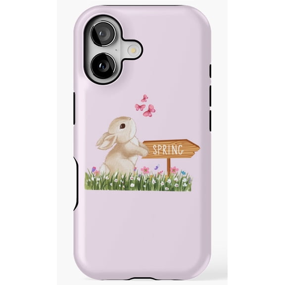 Sweet Spring Bunny Rabbit Cute Animal Phone Case for iPhone 11 12 13 14 15 16 17 Pro Max