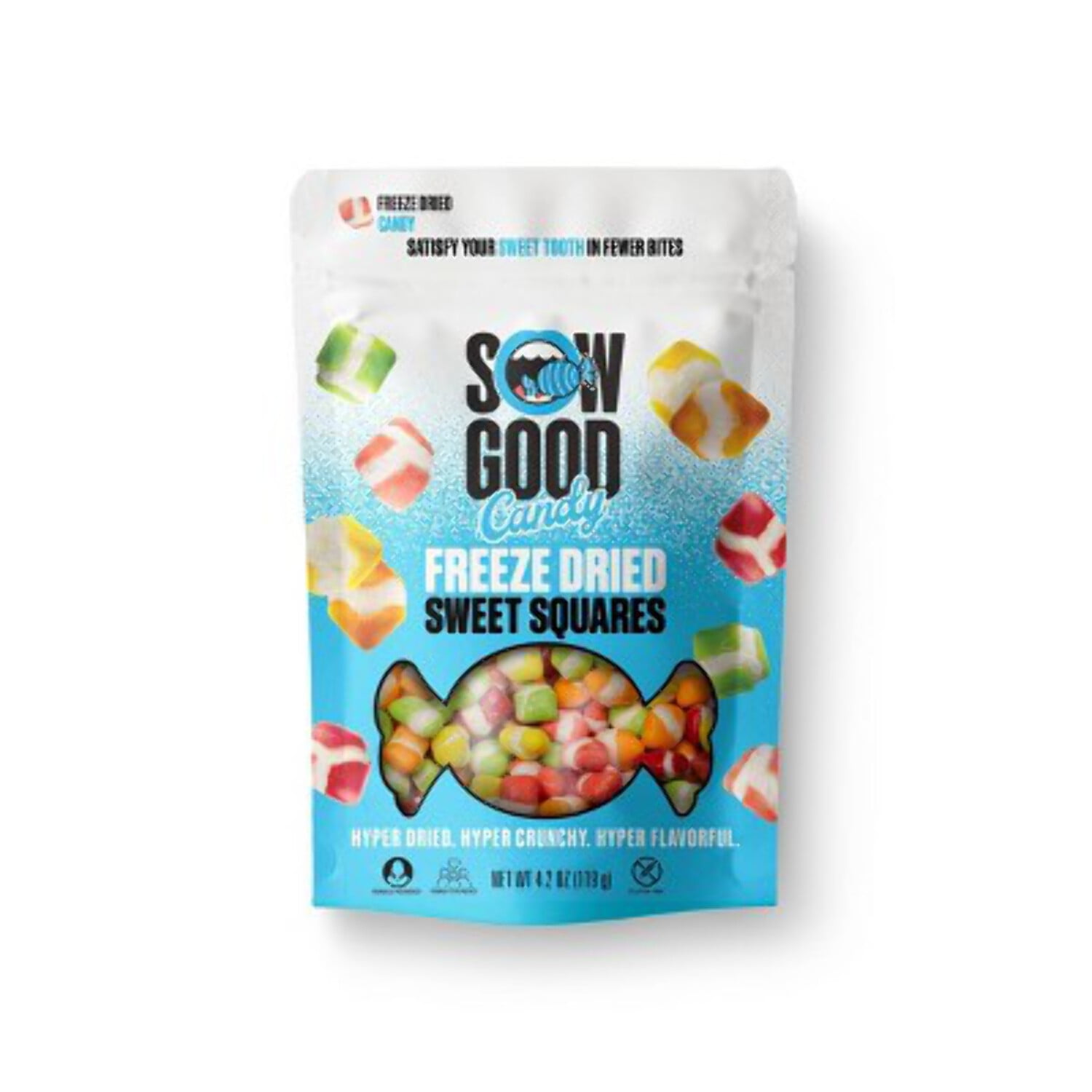 Sweet Squares Freeze Dried Candy by Sow Good Candy - Crunchy, Flavor-Packed Treats