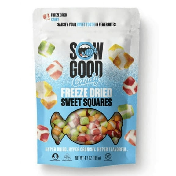 Sweet Squares Freeze Dried Candy by Sow Good Candy - Crunchy, Flavor-Packed Treats