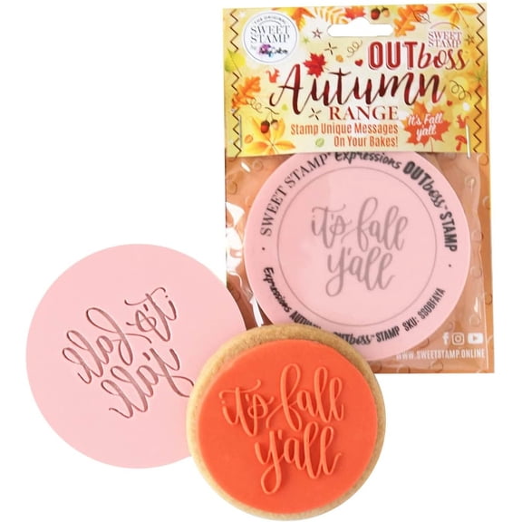 Sweet Stamp by AmyCakes Autumn Outboss Plastic Expression Stamp, It's Fall Y'all