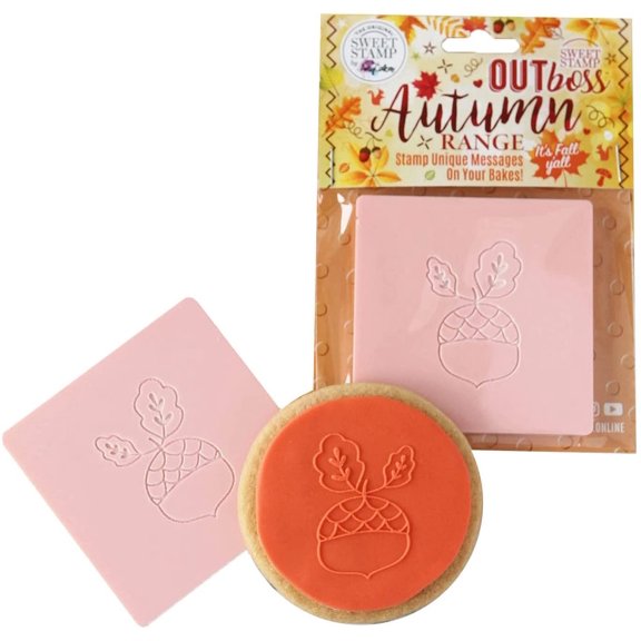 Sweet Stamp by AmyCakes Autumn Outboss Plastic Texture Tile, Acorn