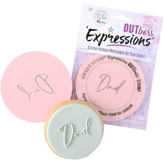 Sweet Stamp by AmyCakes Outboss Plastic Expression Stamp, Modern Dad