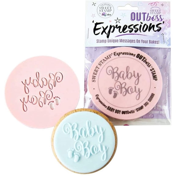 Sweet Stamp by AmyCakes Outboss Plastic Expression Stamp, Oh Baby