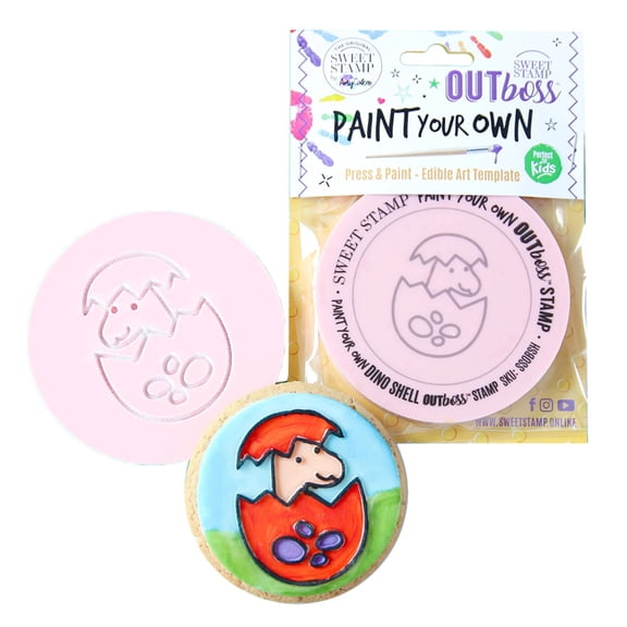 Sweet Stamp by AmyCakes Outboss Plastic Paint Your Own, Dino Shell