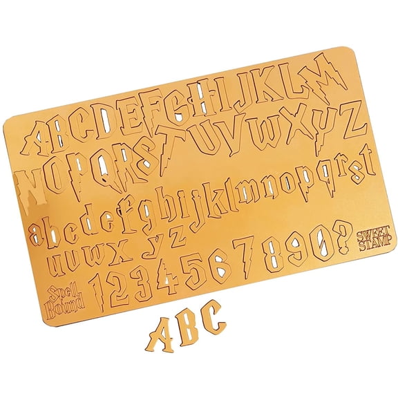 Sweet Stamp by AmyCakes Plastic Spellbound Numbers and Letters in Uppercase and Lowercase, for Embossing