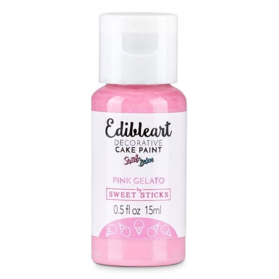Sweet Sticks Edible Art Decorative Cake Paint 0.5 Ounce 15 Milliliters Pink Gelato