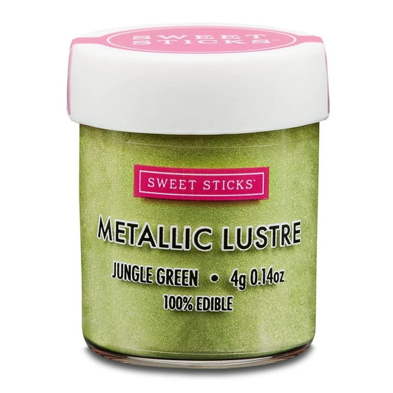 Sweet Sticks Metallic Luster Dust Color Powder, 4 Grams Jungle Green