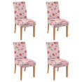 thumbnail image 1 of Sweet Strawberry Dining Chair Covers 4 Pack Charming Red Berry Design Washable Polyester Stretch Slipcovers Removable Seat Protector for Modern Dining Room, 1 of 7