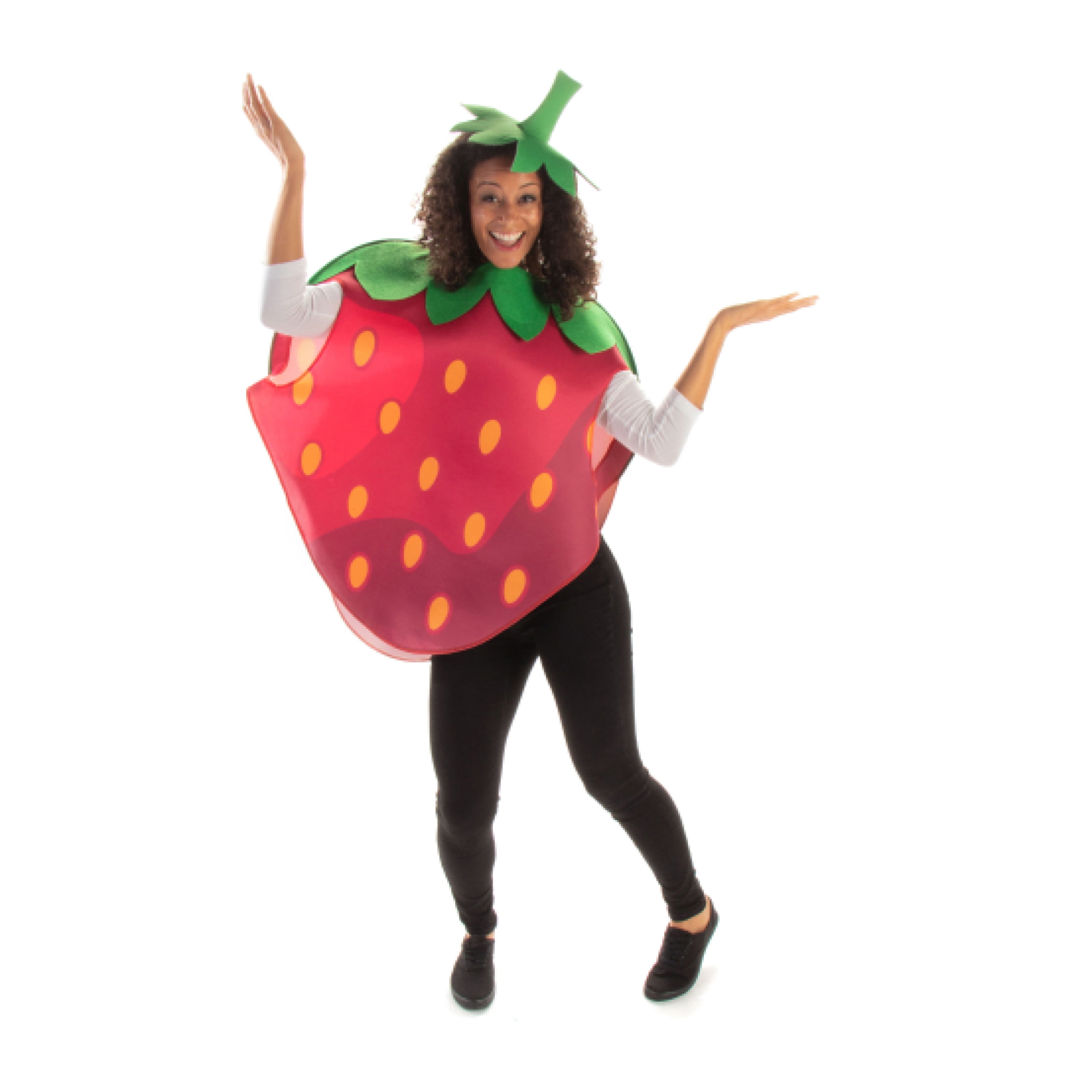 Sweet Strawberry Halloween Costume Unisex One Size Cute Fruit Outfit Hat