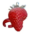 thumbnail image 1 of Sweet Strawberry Shaped Rings Portable Resin Adjustable Sizing Unisex, 1 of 7