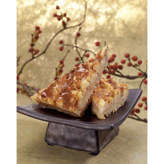 Sweet Street, 14 Slice Caramel Granny Smith Apple Dessert Bar Tray, 3.3 lbs, (4 Count)